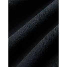 Football Slogan Print Cotton T-Shirt - Casual Crew Neck, Stretch Fit for All Seasons, Machine Washable