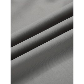 Men'S Casual Chino Pants, Rayon Blend, Non-Stretch, Solid Color, Regular Fit, with Button Detail, for All-Season Woven Flat Front Drawstring Trousers