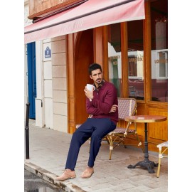 Men'S Casual Chino Pants, Rayon Blend, Non-Stretch, Solid Color, Regular Fit, with Button Detail, for All-Season Woven Flat Front Drawstring Trousers