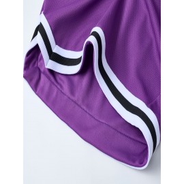 Men'S Casual Sports Shorts, 100% Polyester, Regular Fit, Geometric-Pattern, Non-Stretch, with Pockets, for Basketball, Woven Fabric, Ideal for Outdoor, Travel & Vacation Wear